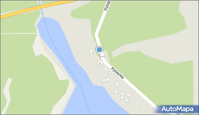 Siewierz, Rybacka, 1, mapa Siewierz