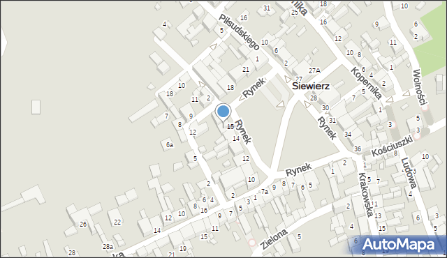 Siewierz, Rynek, 15, mapa Siewierz