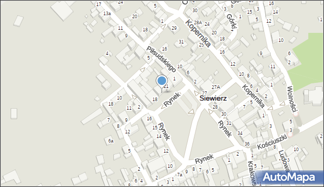 Siewierz, Rynek, 19, mapa Siewierz