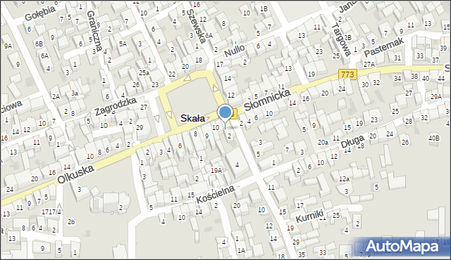 Skała, Rynek, 11, mapa Skała