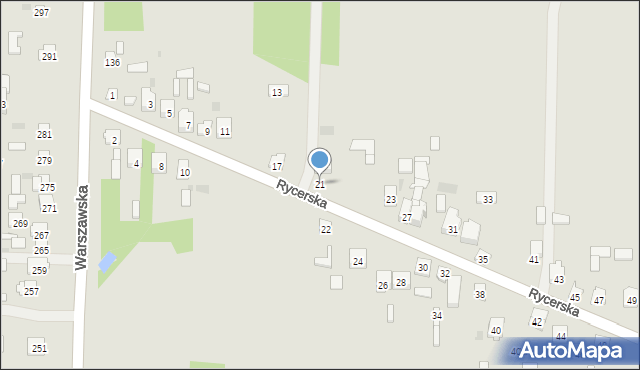 Skarżysko-Kamienna, Rycerska, 21, mapa Skarżysko-Kamienna