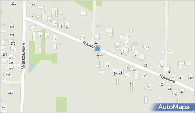 Skarżysko-Kamienna, Rycerska, 22, mapa Skarżysko-Kamienna