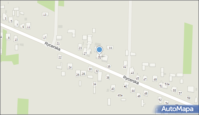 Skarżysko-Kamienna, Rycerska, 31, mapa Skarżysko-Kamienna