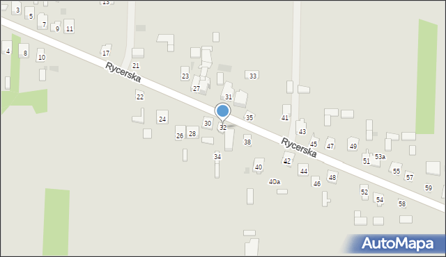 Skarżysko-Kamienna, Rycerska, 32, mapa Skarżysko-Kamienna