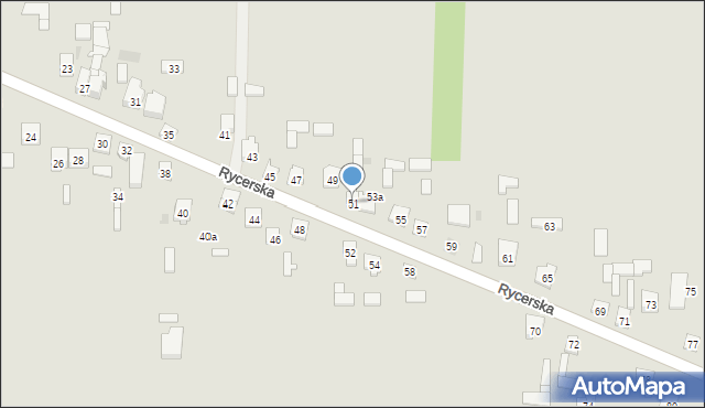 Skarżysko-Kamienna, Rycerska, 51, mapa Skarżysko-Kamienna