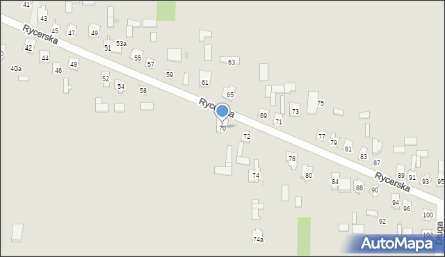 Skarżysko-Kamienna, Rycerska, 70, mapa Skarżysko-Kamienna