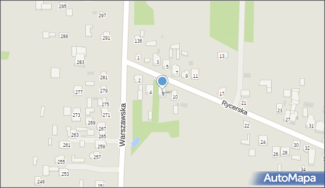 Skarżysko-Kamienna, Rycerska, 8, mapa Skarżysko-Kamienna