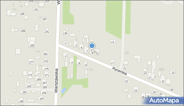 Skarżysko-Kamienna, Rycerska, 9, mapa Skarżysko-Kamienna