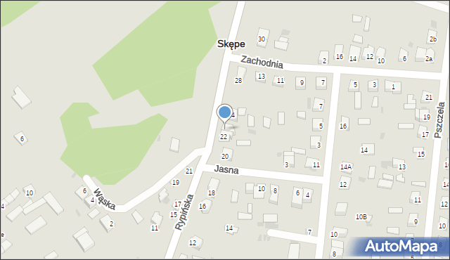 Skępe, Rypińska, 22A, mapa Skępe