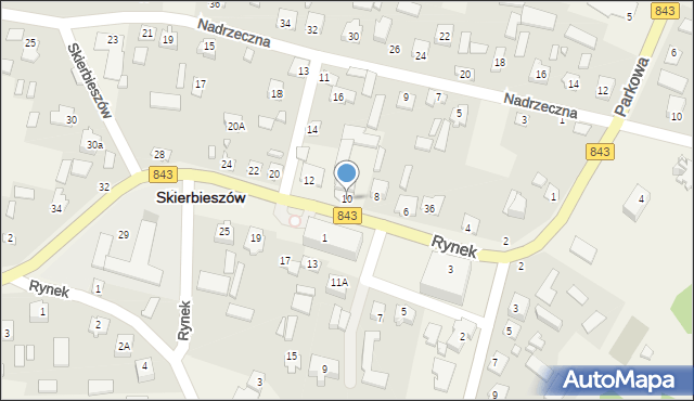 Skierbieszów, Rynek, 10, mapa Skierbieszów