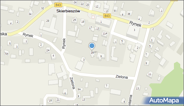 Skierbieszów, Rynek, 15, mapa Skierbieszów