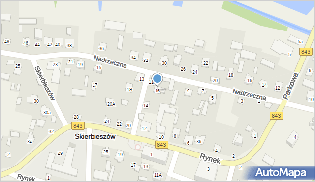 Skierbieszów, Rynek, 16, mapa Skierbieszów