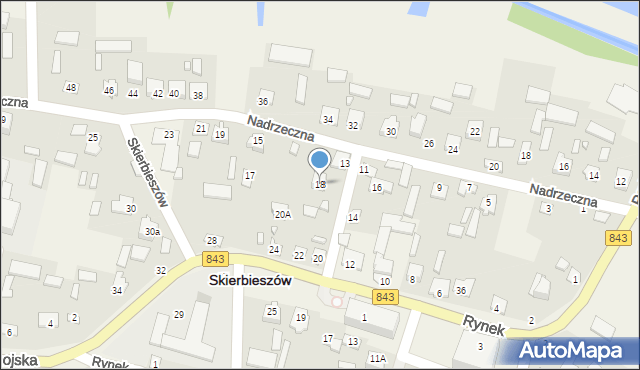 Skierbieszów, Rynek, 18, mapa Skierbieszów