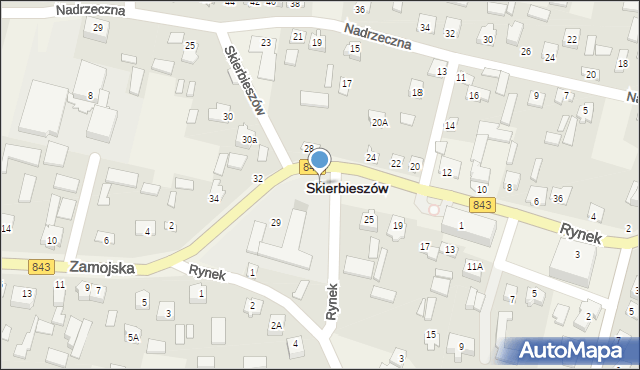Skierbieszów, Rynek, 27, mapa Skierbieszów