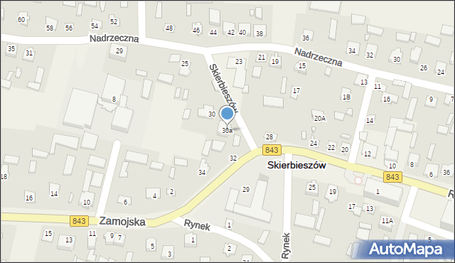 Skierbieszów, Rynek, 30a, mapa Skierbieszów