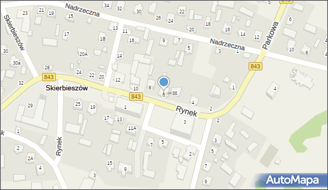 Skierbieszów, Rynek, 6, mapa Skierbieszów