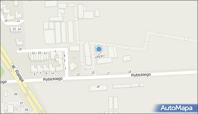 Skierniewice, Rybickiego Stanisława, dr., 15/17, mapa Skierniewic