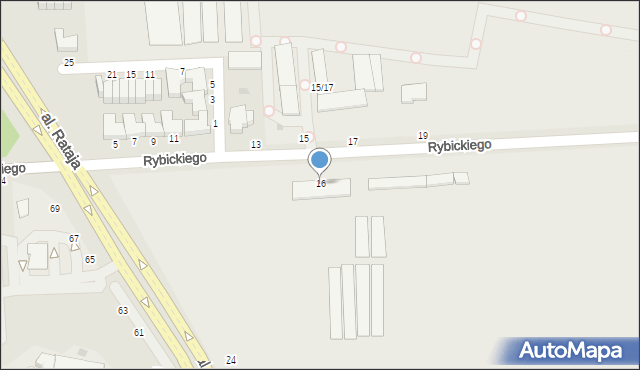 Skierniewice, Rybickiego Stanisława, dr., 16, mapa Skierniewic