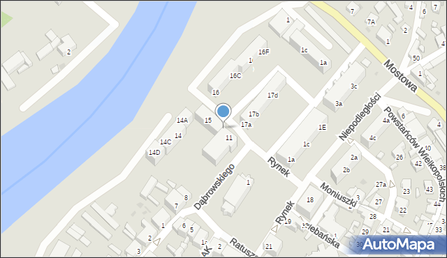 Skwierzyna, Rynek, 15B, mapa Skwierzyna