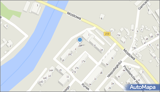 Skwierzyna, Rynek, 16F, mapa Skwierzyna