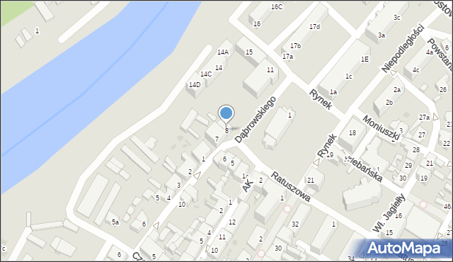 Skwierzyna, Rynek, 8, mapa Skwierzyna