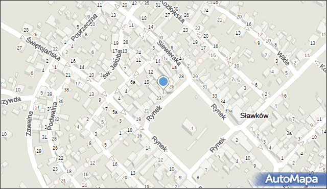 Sławków, Rynek, 24, mapa Sławków