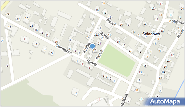 Śniadowo, Rynek, 28, mapa Śniadowo