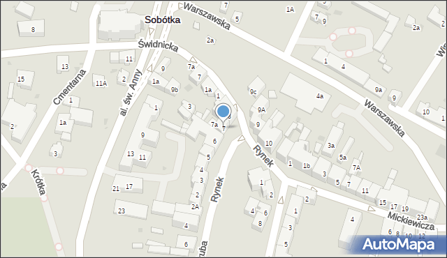 Sobótka, Rynek, 7, mapa Sobótka