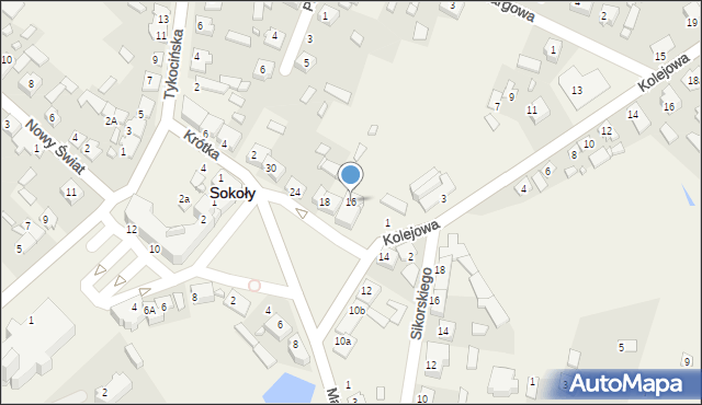 Sokoły, Rynek Kościuszki Tadeusza, gen., 16, mapa Sokoły