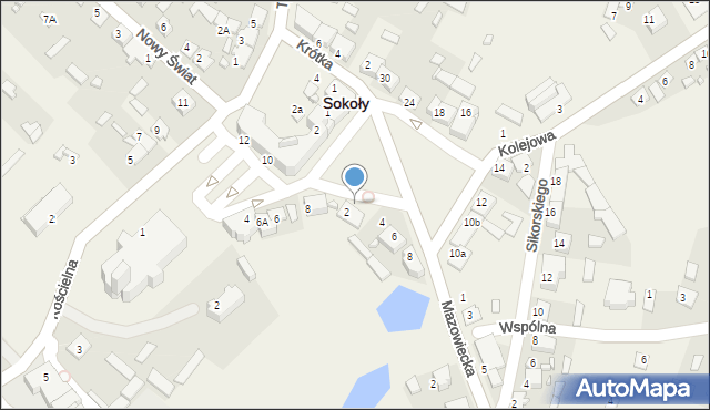 Sokoły, Rynek Kościuszki Tadeusza, gen., 5, mapa Sokoły