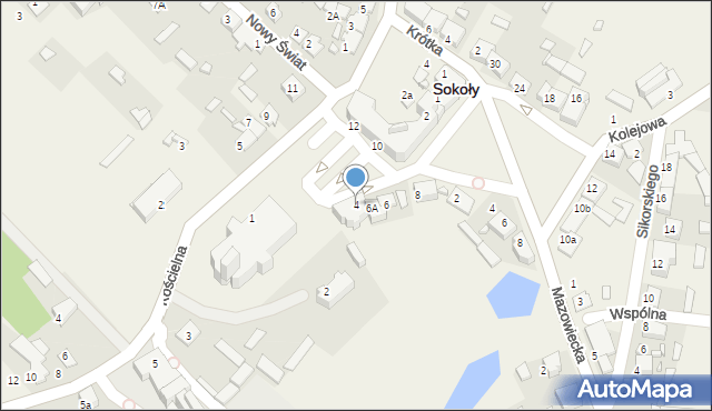 Sokoły, Rynek Mickiewicza Adama, 4, mapa Sokoły