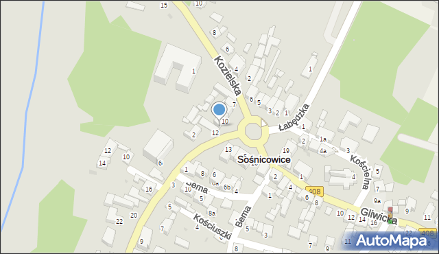 Sośnicowice, Rynek, 11, mapa Sośnicowice