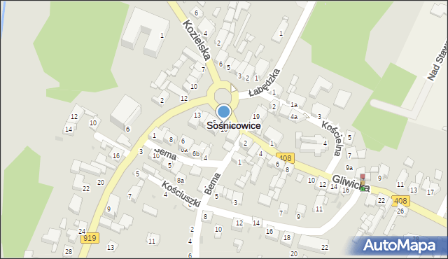 Sośnicowice, Rynek, 16, mapa Sośnicowice