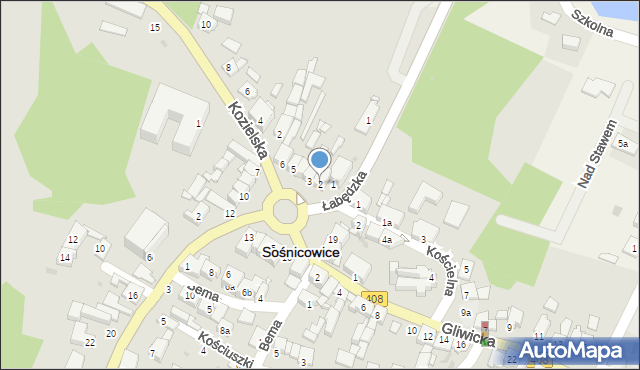 Sośnicowice, Rynek, 2, mapa Sośnicowice