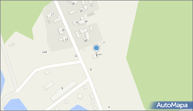 Spalona, Rybińska, 8, mapa Spalona