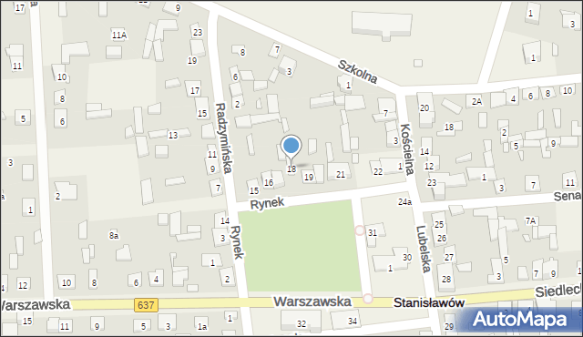 Stanisławów, Rynek, 18, mapa Stanisławów