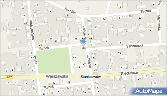 Stanisławów, Rynek, 24a, mapa Stanisławów