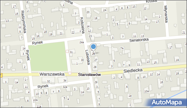 Stanisławów, Rynek, 26, mapa Stanisławów