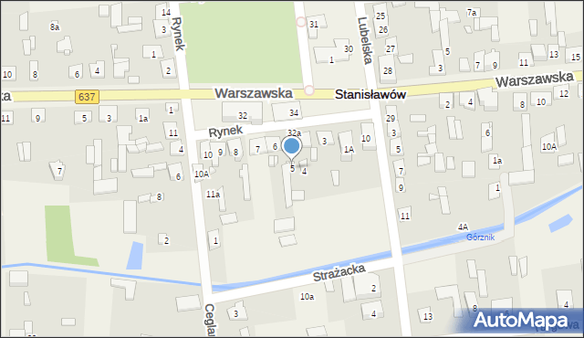 Stanisławów, Rynek, 5, mapa Stanisławów