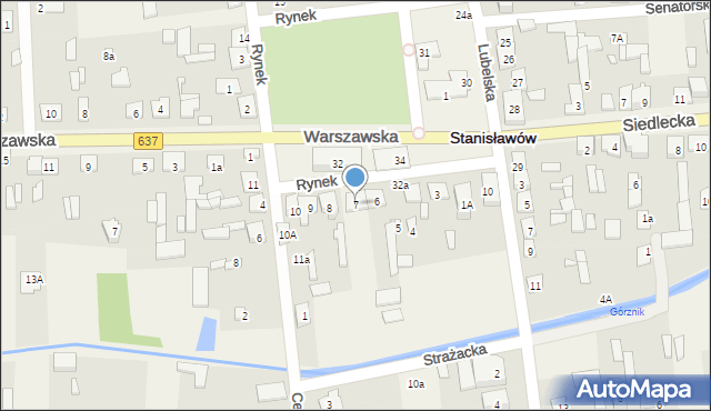 Stanisławów, Rynek, 7, mapa Stanisławów