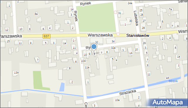 Stanisławów, Rynek, 8, mapa Stanisławów