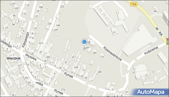 Starachowice, Rynek, 12b, mapa Starachowic