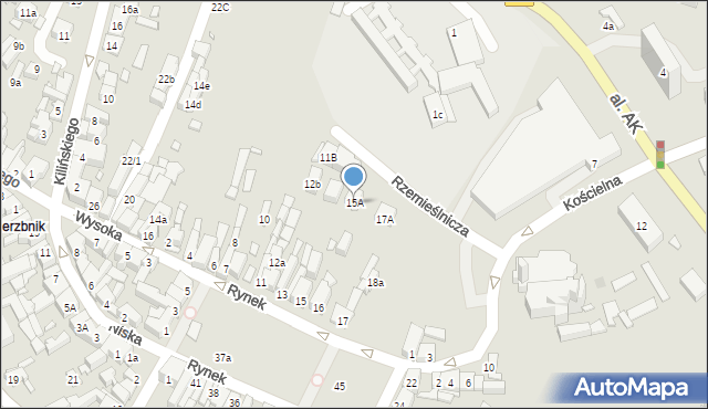 Starachowice, Rynek, 15A, mapa Starachowic