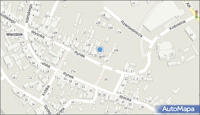 Starachowice, Rynek, 16, mapa Starachowic