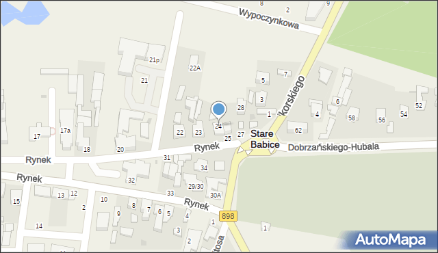 Stare Babice, Rynek, 24, mapa Stare Babice