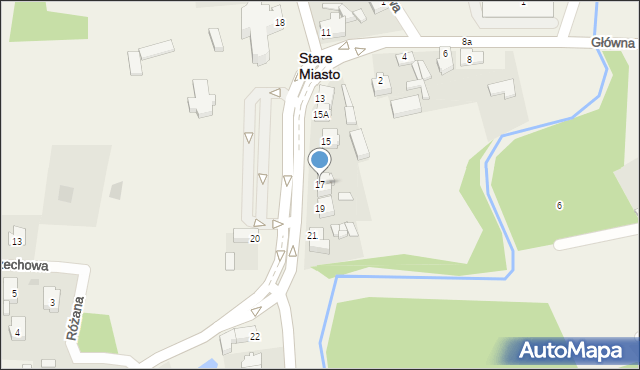 Stare Miasto, Rychwalska, 17, mapa Stare Miasto