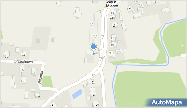 Stare Miasto, Rychwalska, 20, mapa Stare Miasto