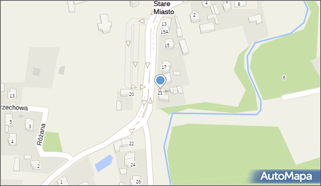 Stare Miasto, Rychwalska, 21, mapa Stare Miasto