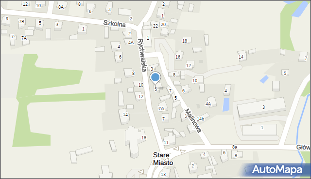 Stare Miasto, Rychwalska, 5, mapa Stare Miasto