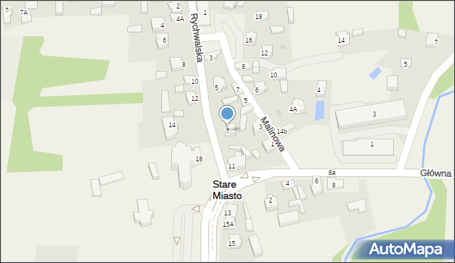 Stare Miasto, Rychwalska, 7, mapa Stare Miasto